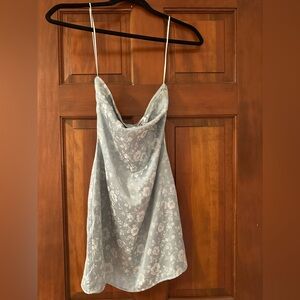 princess polly ramie strapless mini dress - blue